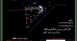 نقشه utm با کد ارتفاعی شهرداری در منطقه 22 تهران